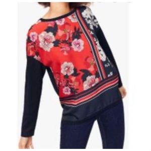 NWT Oasis Printed Floral Front with Sweater Back